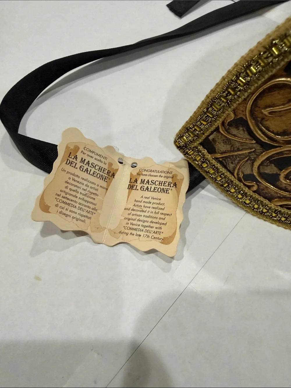 Gold Venetian Masquerade Eye Mask